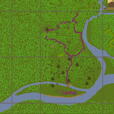 logging camp south-west of the current map