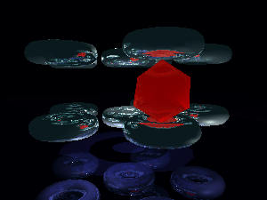 A ruby gem, in an ornate chamber.  I'm not saying any more about it - play the game and find out.